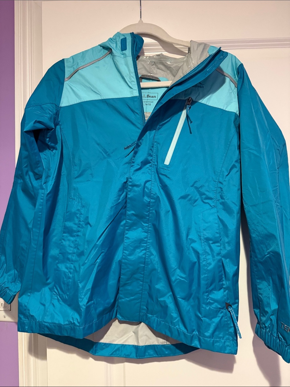 LL Bean kids rain jacket